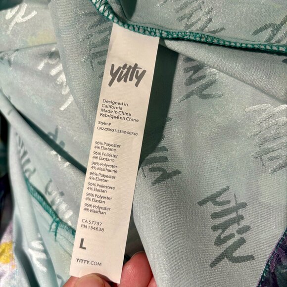 Yitty Satin Pretty Mini Robe Deep Sea Watercolor - Picture 11 of 11